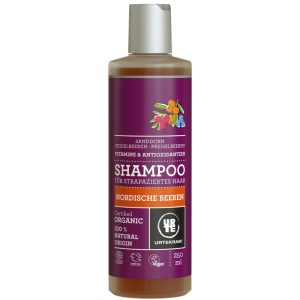 Champú de Frutos Rojos para cabello dañado, Urtekram