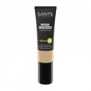 Maquillaje Fluido Alta Cobertura 02 Warm Ivory, Sante