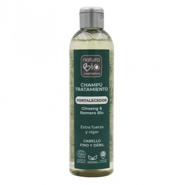 Champú natural Fortalecedor ginseng Bio de 250ml, NaturaBIO Cosmetics