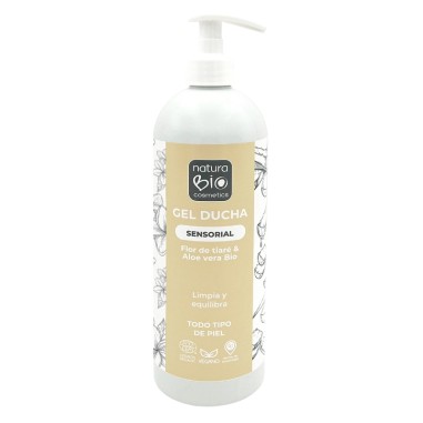 Gel de ducha sensorial flor tiare & aloe vera Bio de 740ml, NaturaBIO Cosmetics