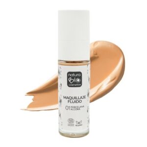 Maquillaje fluido 01 porcelana Alcora, NaturaBIO Cosmetics
