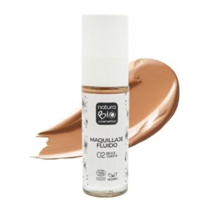 Maquillaje fluido 02 beige Tarifa, NaturaBIO Cosmetics