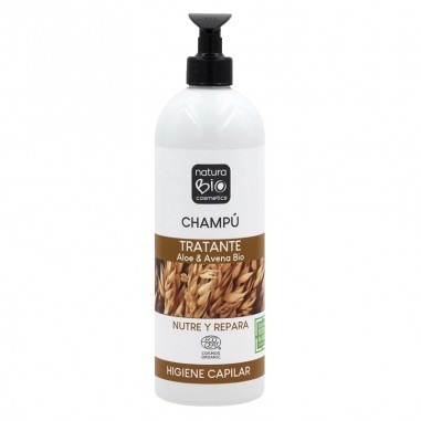 Champú natural Tratante aloe vera y avena de 740ml, NaturaBIO Cosmetics