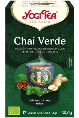 Infusión Chai Verde 17 filtros, Yogi Tea