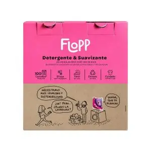 Flopp detergente y suavizante 2 en 1 de 100 cápsulas